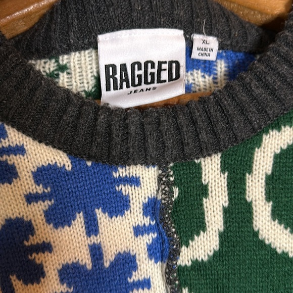 The Ragged Priest Torn Sweater Multi Colored XL - Picture 4 of 8